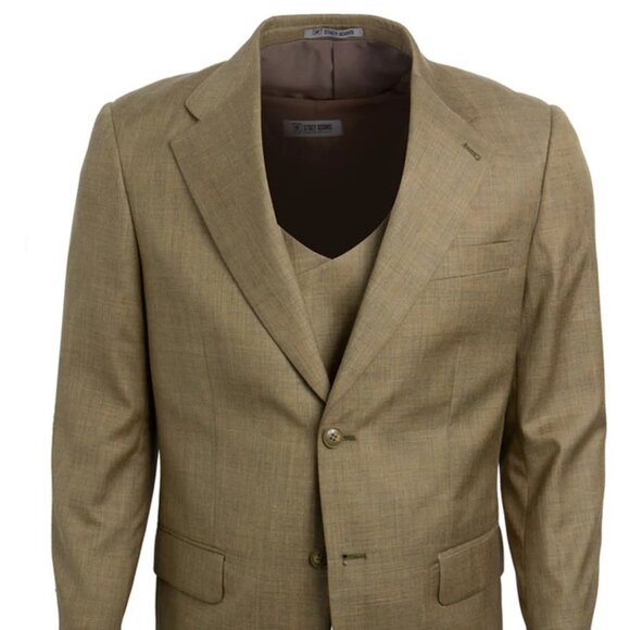 Tan Suits For Wedding - Tan Groomsmen Suits - Tan 2 button...